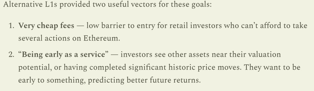 Cobie's 'being early as a service' observation about alt-L1s